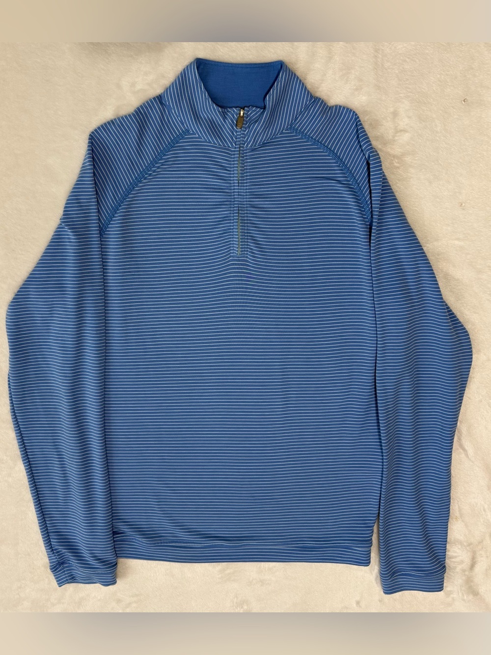 Peter Millar Stripe Performance Quarter-Zip Pullover. - Picture 2 of 9